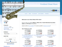 Tablet Screenshot of finnbandshop.com